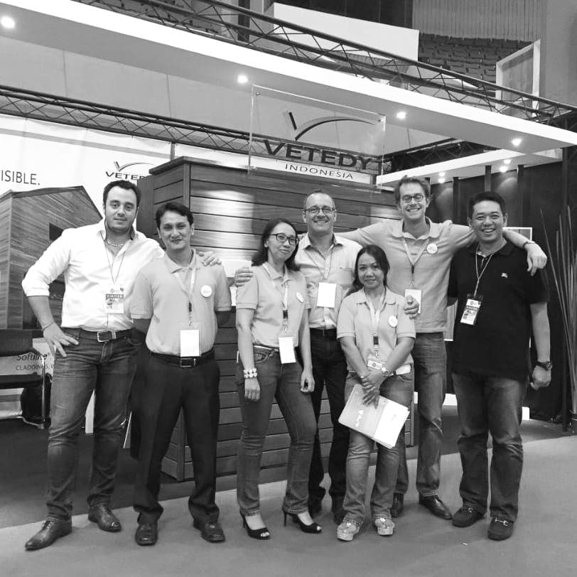 Launch of the Vetedy Indonesia factory in 2008 by Patrick Deumer wood decking factory