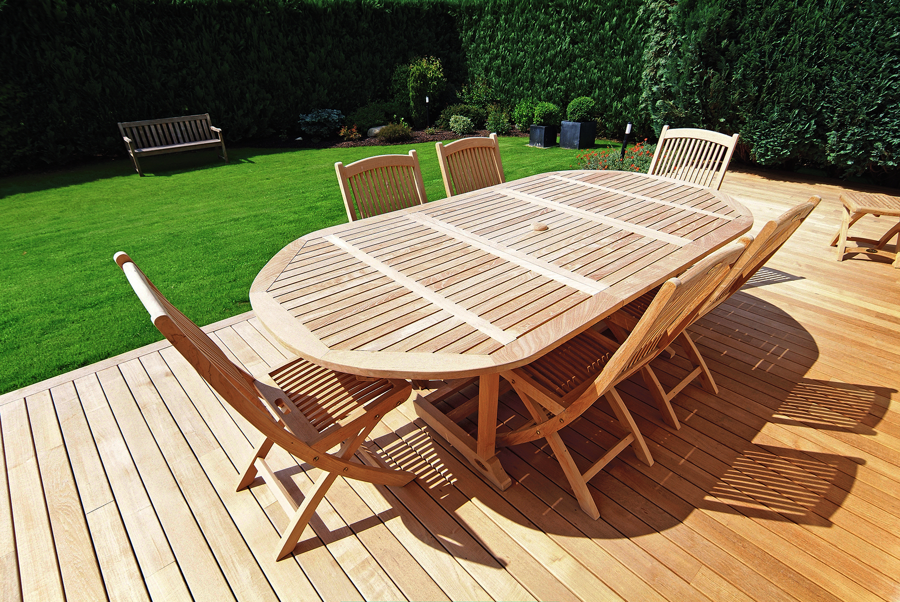 terrasse extérieur en teck